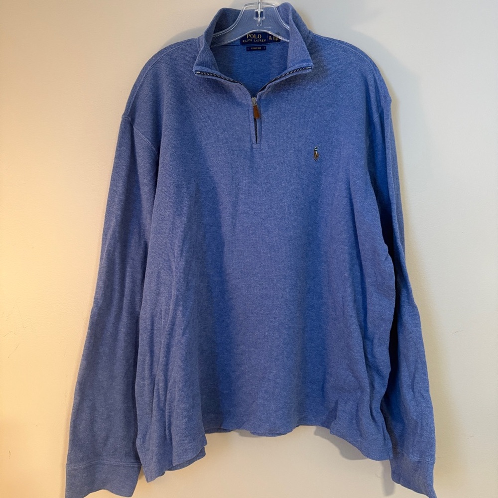Polo Ralph Lauren Estate Rib Quarter Zip Pullover Sweater Mens XL Preppy